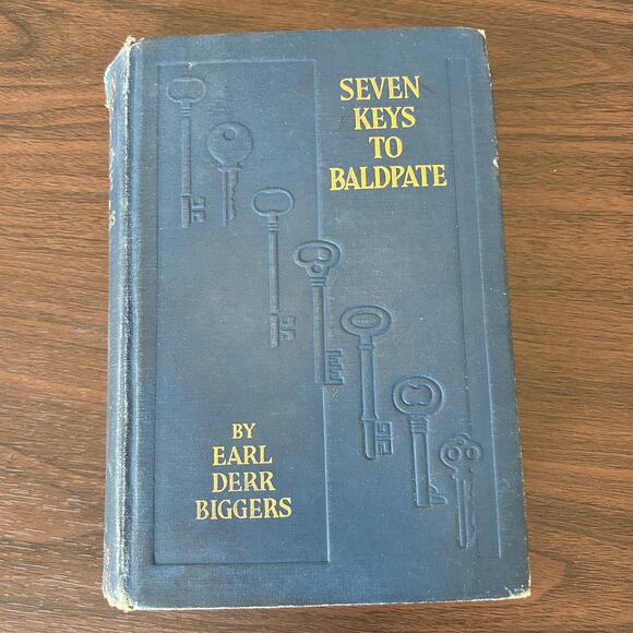 7 Keys to Baldpate by Earl Derr Biggers 1913 FIRST EDITION Skeleton Key Cover - Picture 1 of 16